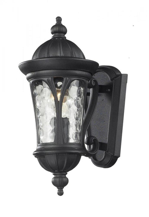 Z-Lite Doma 1 Light Outdoor Wall Light in Black Finish Model: 543S-BK