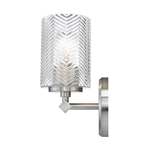 Z-Lite Dover Street 1 Light Wall Sconce in Brushed Nickel Finish Model: 1934-1S-BN