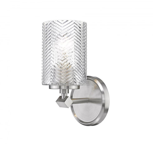 Z-Lite Dover Street 1 Light Wall Sconce in Brushed Nickel Finish Model: 1934-1S-BN