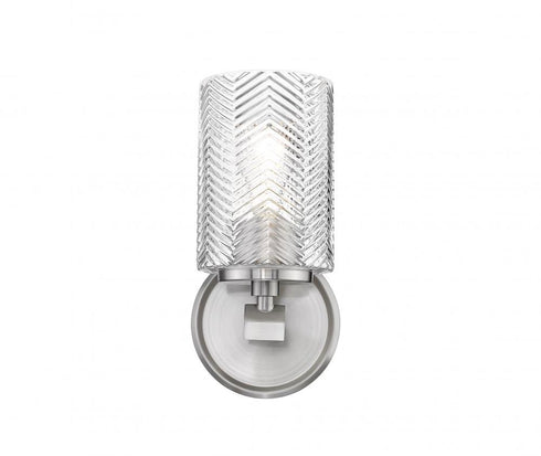 Z-Lite Dover Street 1 Light Wall Sconce in Brushed Nickel Finish Model: 1934-1S-BN
