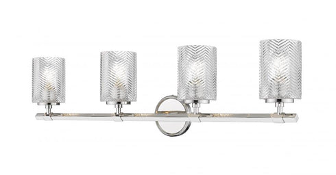 Z-Lite Dover Street 4 Light Vanity in Polished Nickel Finish Model: 1934-4V-PN