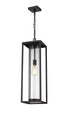 Z-Lite Dunbroch 1 Light Outdoor Chain Mount Ceiling Fixture in Black Finish Model: 584CHB-BK