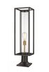 Z-Lite Dunbroch 1 Light Outdoor Pier Mounted Fixture in Black Finish Model: 584PHBR-533PM-BK