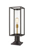 Z-Lite Dunbroch 1 Light Outdoor Pier Mounted Fixture in Black Finish Model: 584PHMR-533PM-BK