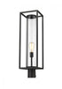 Z-Lite Dunbroch 1 Light Outdoor Post Mount Fixture in Black Finish Model: 584PHBR-BK