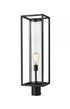 Z-Lite Dunbroch 1 Light Outdoor Post Mount Fixture in Black Finish Model: 584PHBR-BK