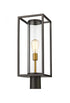 Z-Lite Dunbroch 1 Light Outdoor Post Mount Fixture in Black Finish Model: 584PHMR-BK