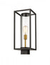 Z-Lite Dunbroch 1 Light Outdoor Post Mount Fixture in Black Finish Model: 584PHMS-BK