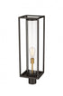 Z-Lite Dunbroch 1 Light Outdoor Post Mount Fixture in Deep Bronze + Outdoor Brass Finish Model: 584PHBR-DBZ-OBS