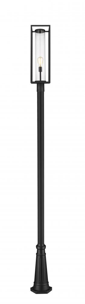 Z-Lite Dunbroch 1 Light Outdoor Post Mounted Fixture in Black Finish Model: 584PHBR-519P-BK