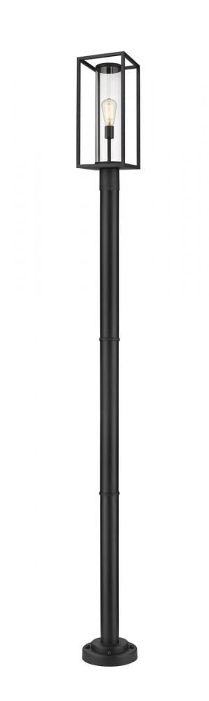 Z-Lite Dunbroch 1 Light Outdoor Post Mounted Fixture in Black Finish Model: 584PHBR-567P-BK