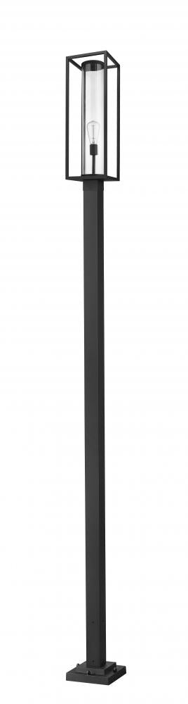 Z-Lite Dunbroch 1 Light Outdoor Post Mounted Fixture in Black Finish Model: 584PHBS-536P-BK