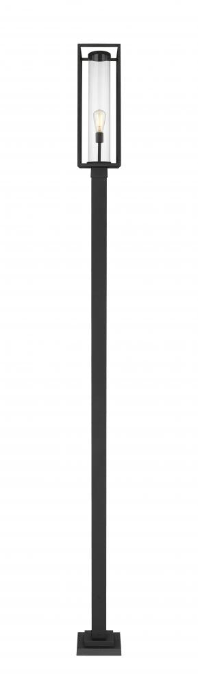 Z-Lite Dunbroch 1 Light Outdoor Post Mounted Fixture in Black Finish Model: 584PHBS-536P-BK