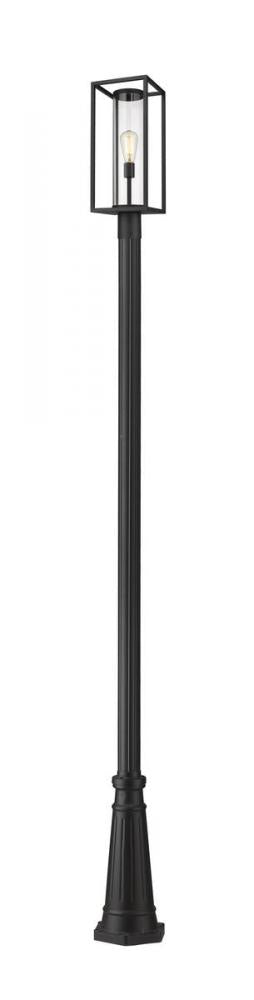 Z-Lite Dunbroch 1 Light Outdoor Post Mounted Fixture in Black Finish Model: 584PHMR-519P-BK