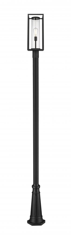 Z-Lite Dunbroch 1 Light Outdoor Post Mounted Fixture in Black Finish Model: 584PHMR-519P-BK