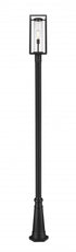 Z-Lite Dunbroch 1 Light Outdoor Post Mounted Fixture in Black Finish Model: 584PHMR-519P-BK