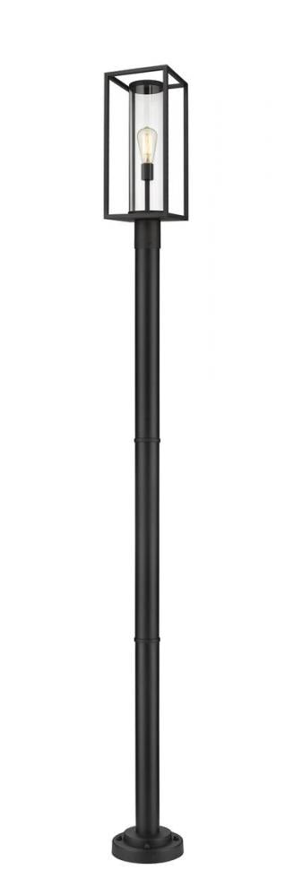 Z-Lite Dunbroch 1 Light Outdoor Post Mounted Fixture in Black Finish Model: 584PHMR-567P-BK