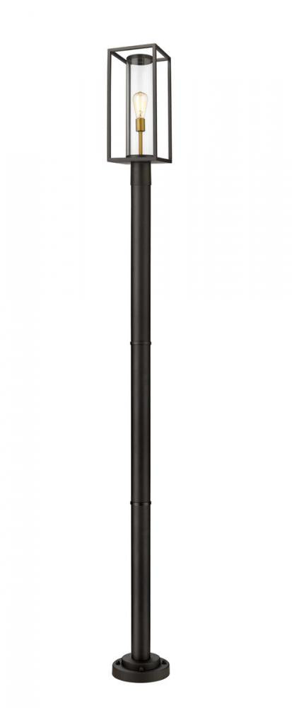 Z-Lite Dunbroch 1 Light Outdoor Post Mounted Fixture in Black Finish Model: 584PHMR-567P-BK
