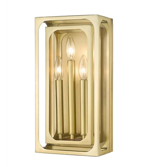 Z-Lite Easton 3 Light Wall Sconce in Matte Black Finish Model: 3038-3S-MB