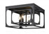Z-Lite Easton 4 Light Flush Mount in Matte Black Finish Model: 3038F-MB