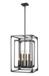 Z-Lite Easton 8 Light Chandelier in Matte Black Finish Model: 3038-8MB