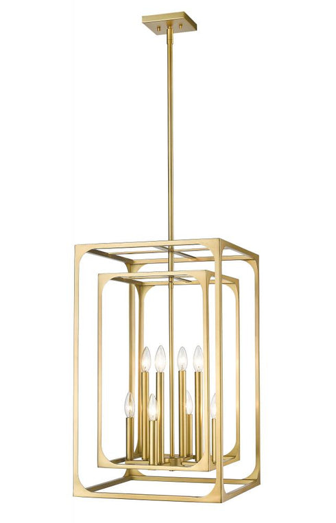 Z-Lite Easton 8 Light Chandelier in Matte Black Finish Model: 3038-8MB