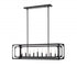 Z-Lite Easton 9 Light Linear Chandelier in Matte Black Finish Model: 3038-9L-MB