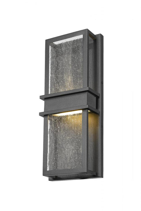 Z-Lite Eclipse 2 Light Outdoor Wall Light in Black Finish Model: 577M-BK-LED