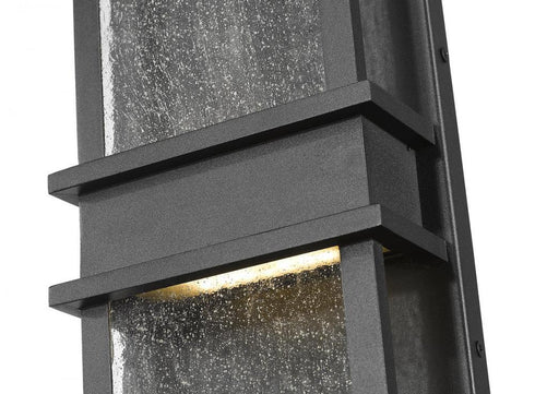 Z-Lite Eclipse 2 Light Outdoor Wall Light in Black Finish Model: 577M-BK-LED