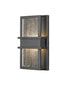 Z-Lite Eclipse 2 Light Outdoor Wall Light in Black Finish Model: 577S-BK-LED