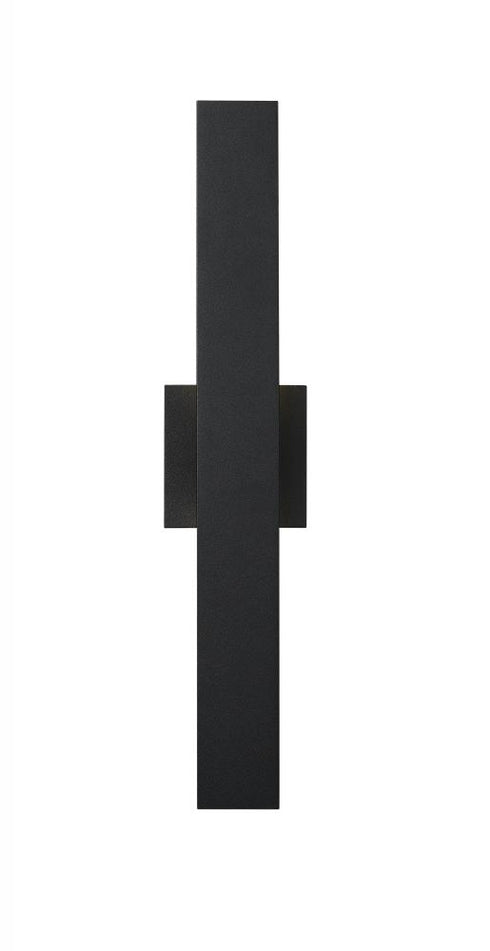 Z-Lite Edge 2 Light Outdoor Wall Light in Black Finish Model: 576S-2-BK-LED