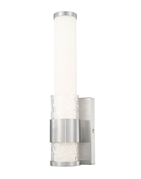 Z-Lite Egon 1 Light Wall Sconce in Brushed Nickel Finish Model: 1015-1S-BN-LED