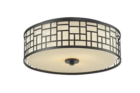 Z-Lite Elea 3 Light Flush Mount in Bronze Finish Model: 329F16-BRZ