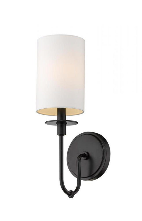 Z-Lite Ella 1 Light Wall Sconce in Brushed Nickel Finish Model: 809-1S-BN
