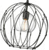 Z-Lite Elle 1 Light Pendant in Matte Black Finish Model: 1940P16-MB