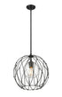 Z-Lite Elle 1 Light Pendant in Matte Black Finish Model: 1940P16-MB