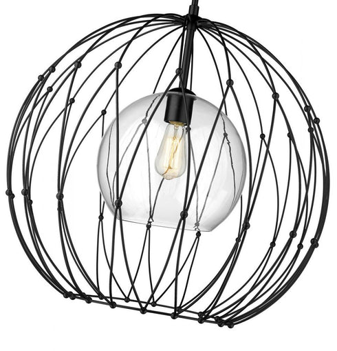 Z-Lite Elle 1 Light Pendant in Matte Black Finish Model: 1940P24-MB