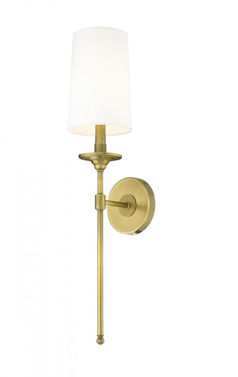 Z-Lite Emily 1 Light Wall Sconce in Brushed Nickel Finish Model: 807-1S-BN
