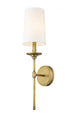 Z-Lite Emily 1 Light Wall Sconce in Matte Black Finish Model: 3033-1S-MB
