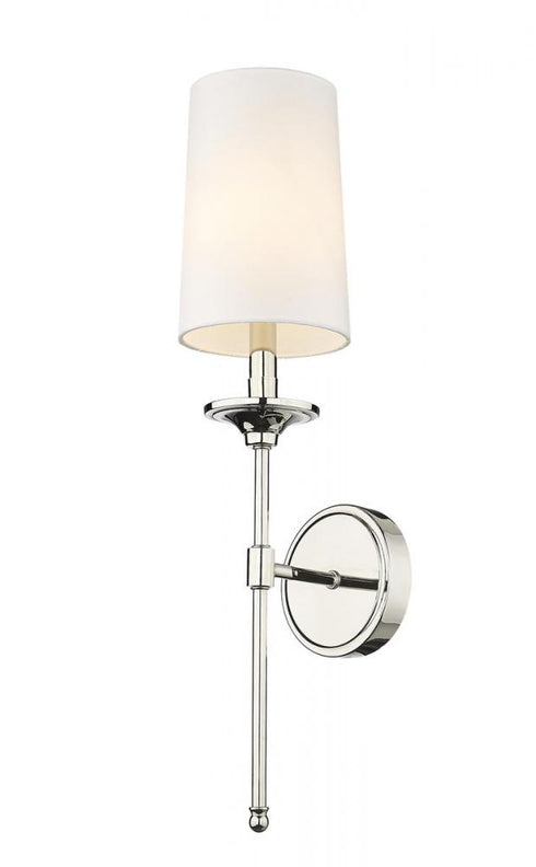 Z-Lite Emily 1 Light Wall Sconce in Matte Black Finish Model: 3033-1S-MB