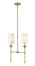Z-Lite Emily 2 Light Linear Chandelier in Matte Black Finish Model: 3033-2L-MB