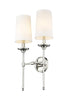 Z-Lite Emily 2 Light Wall Sconce in Matte Black Finish Model: 3033-2S-MB