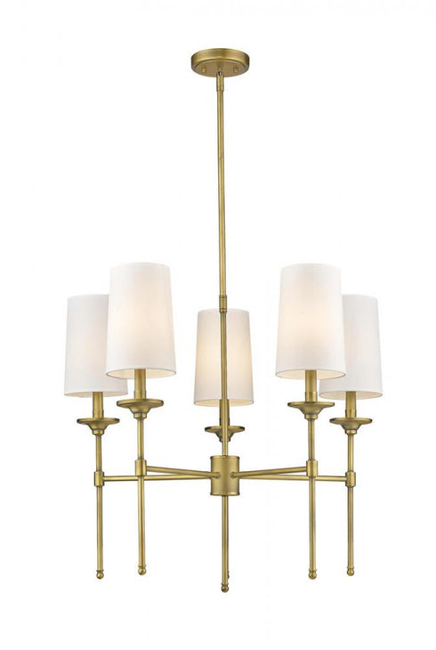 Z-Lite Emily 5 Light Chandelier in Brushed Nickel Finish Model: 3033-5BN