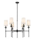 Z-Lite Emily 6 Light Chandelier in Brushed Nickel Finish Model: 3033-6BN