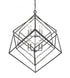 Z-Lite Euclid 10 Light Chandelier in Chrome + Matte Black Finish Model: 457-10CH-MB