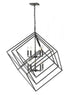 Z-Lite Euclid 10 Light Chandelier in Chrome + Matte Black Finish Model: 457-10CH-MB