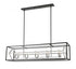Z-Lite Euclid 10 Light Linear Chandelier in Chrome + Matte Black Finish Model: 457-10L-CH-MB