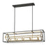 Z-Lite Euclid 10 Light Linear Chandelier in Chrome + Matte Black Finish Model: 457-10L-CH-MB