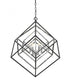 Z-Lite Euclid 4 Light Chandelier in Chrome + Matte Black Finish Model: 457-4CH-MB
