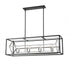Z-Lite Euclid 8 Light Linear Chandelier in Chrome + Matte Black Finish Model: 457-8L-CH-MB
